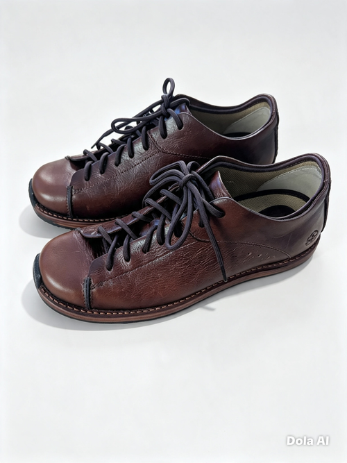 Deadstock Vintage Dr. Martens Max 7-Eye Shoes in Tan - Brand New In Box - UK 9