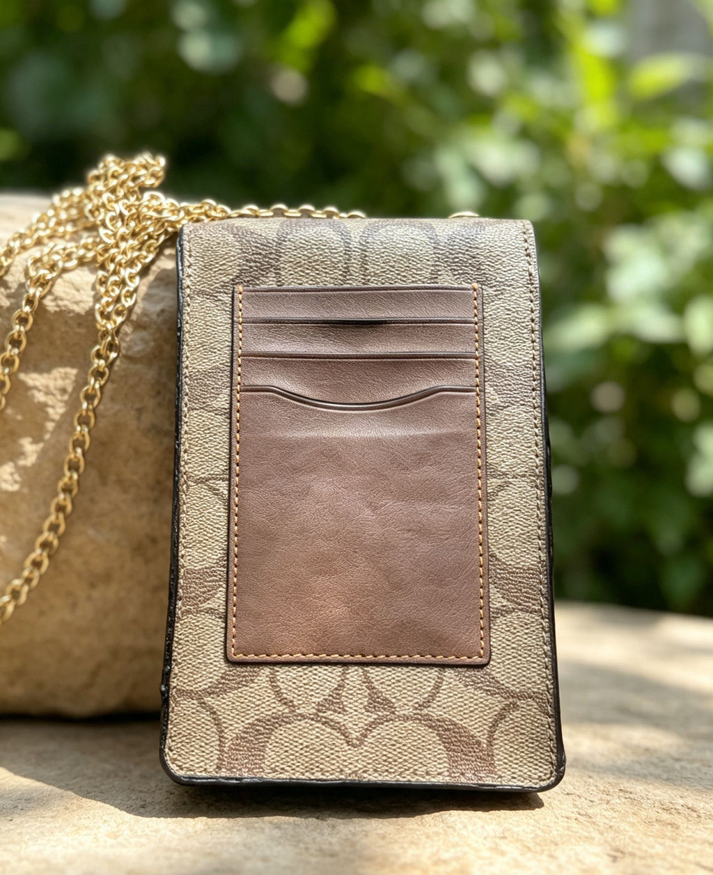 Coach x Keith Haring North/South Phone Crossbody Bag in Signature Canvas with Patches