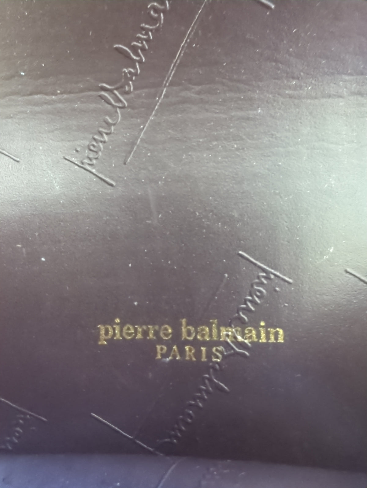 Vintage 1970s Pierre Balmain Monogram Pouch Bag - Labyrinth Canvas Cosmetic Clutch, Very Good Condition