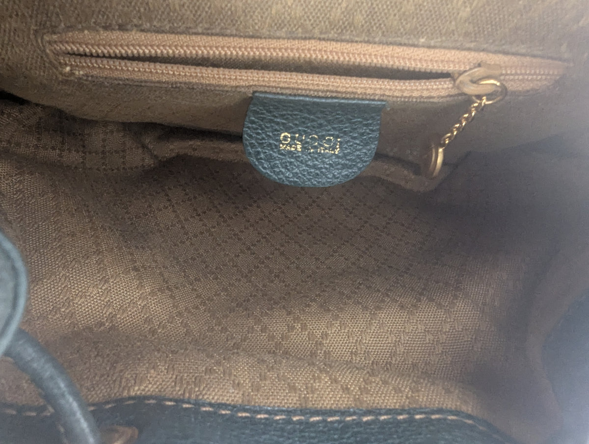 Vintage Gucci Bamboo Mini Backpack in Olive Green Suede – Professionally Restored with New Leather Straps